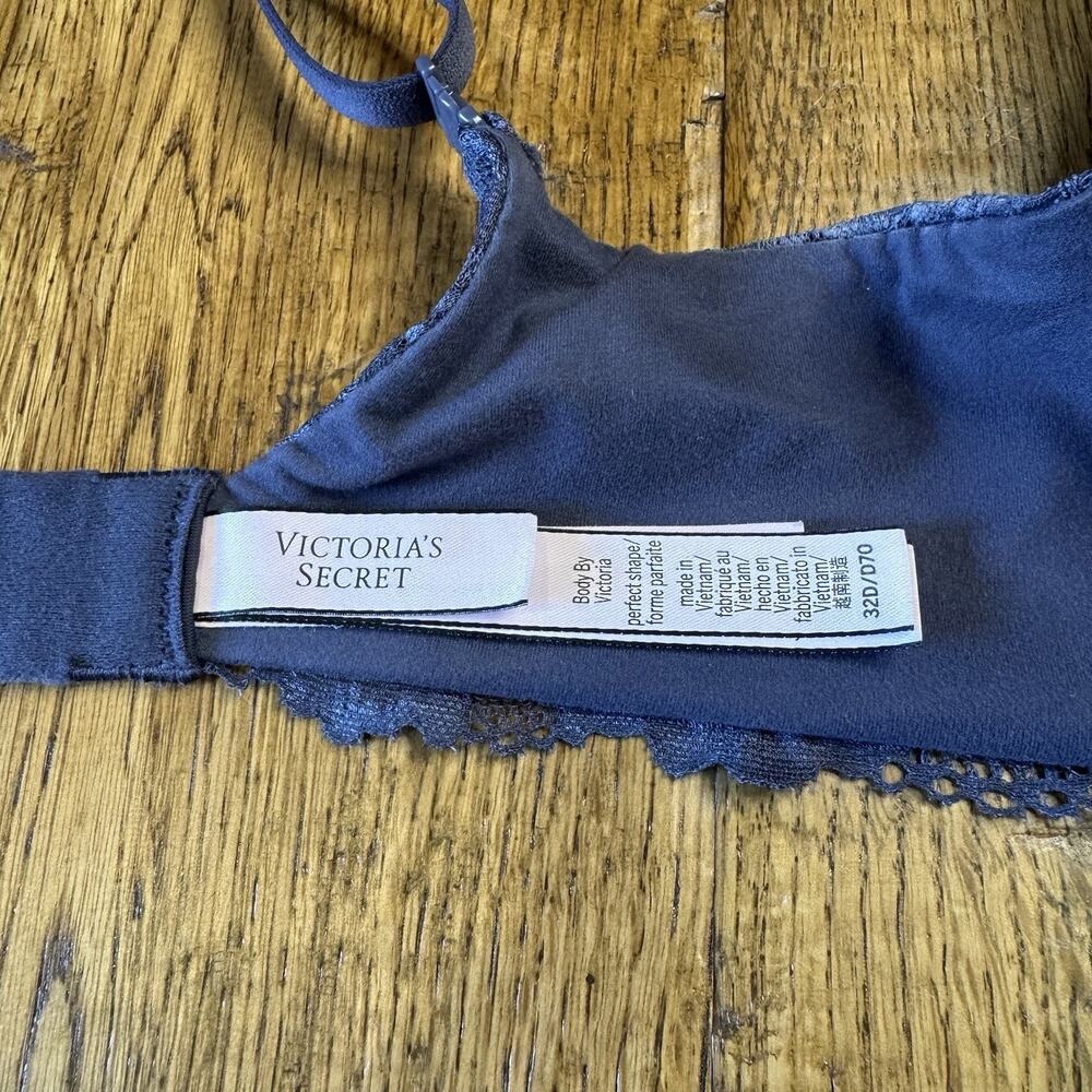 Victoria's Secret Body By Victoria Perfect Shape Push Up Lace Underwire Bra 32D - Picture 3 of 5